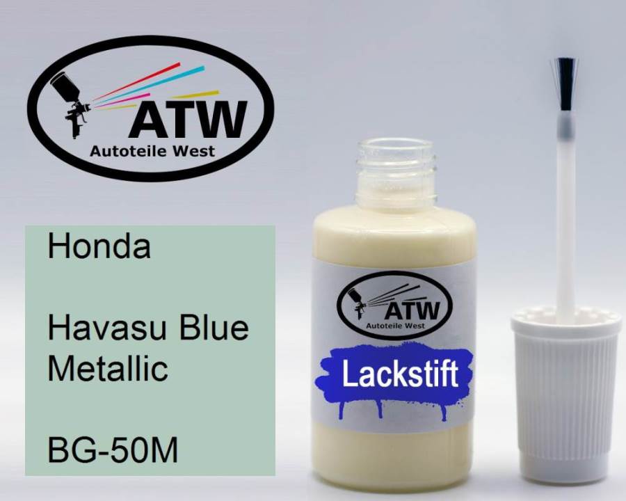 Honda, Havasu Blue Metallic, BG-50M: 20ml Lackstift, von ATW Autoteile West.